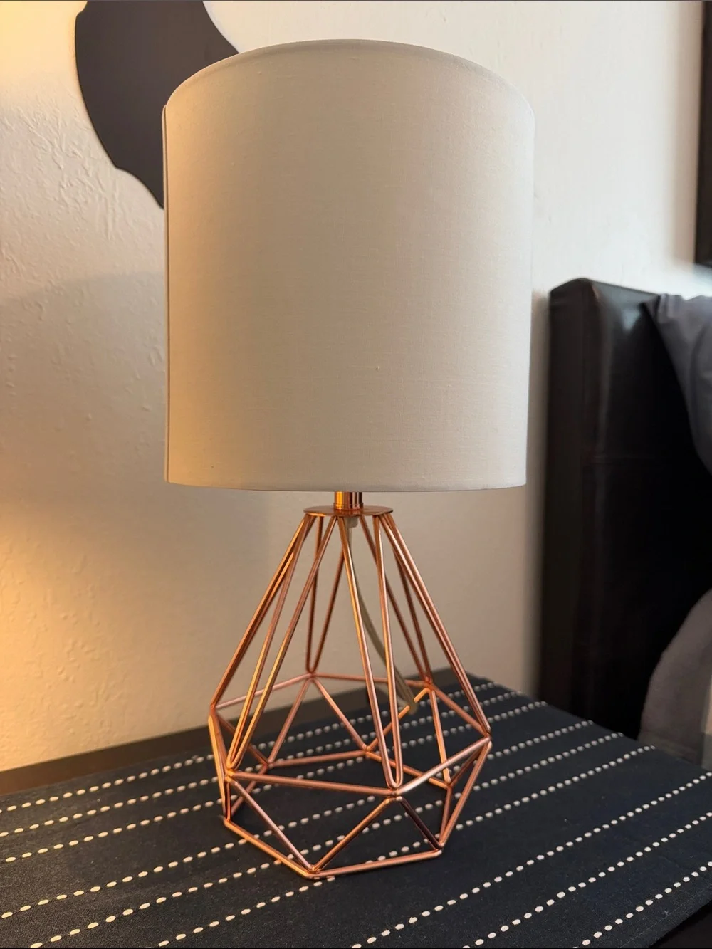 Geometric Table Lamp and Lantern Set